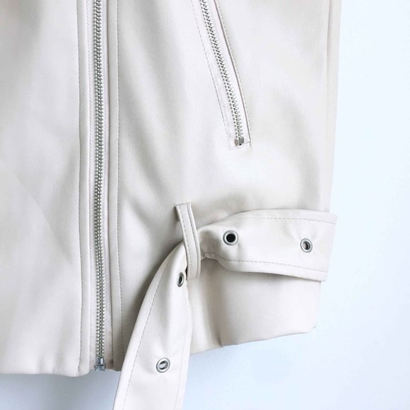 Oak + Fort oversized pleather moto vest - Medium - Picture 4 of 9